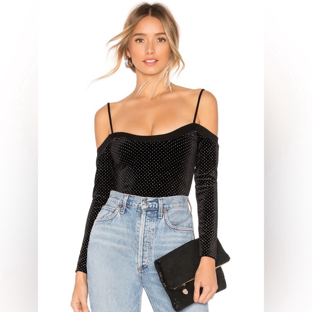 Odette bodysuit H:Ours 
Black glitter
Size XS
Worn once, like new condition